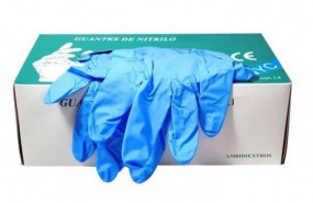 ep guantes de nitrilo azul