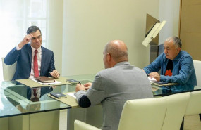 ep i-d el presidente del gobierno en funciones pedro sanchez el secretario general de ccoo unai