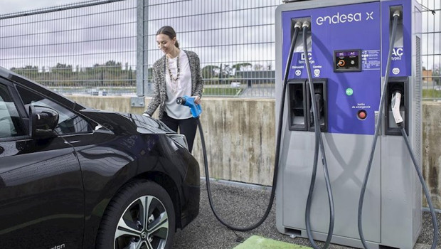 ep imagen de una estacion de carga de vehiculos electricos de endesa x