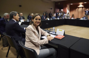 ep la ministra de industria reyes maroto durante la reunion de la junta de andalucia y el gobierno