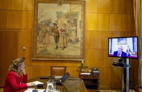 ep la ministra de trabajo se reune por videoconferencia con el padre angel fundador de mensajeros de
