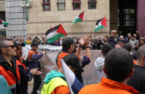 ep trabajadores de tubos reunidos se concentran ayer 5 de mayo en bilbao