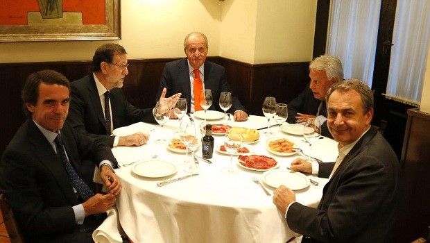 Cena casa lucio Rajoy Juan Carlos Zapatero Felipe Gonzalez Aznar