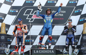 ep 25 august 2019 england towcester second-placed spanish motorcycle racer marc marquez of repsol