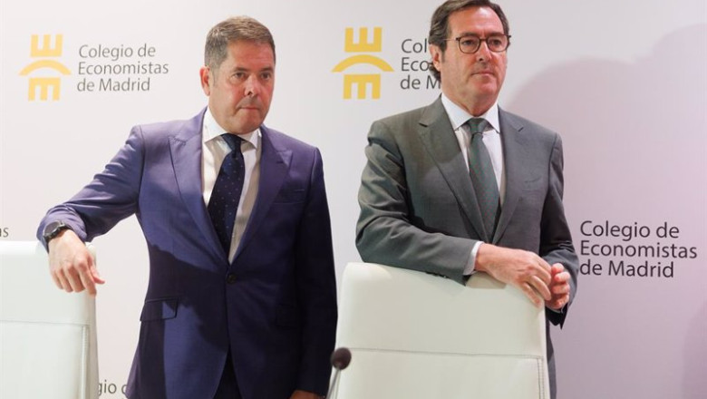 Archivo - El presidente de la CEOE, Antonio Garamendi, y el presidente de Cepyme, Gerardo Cuerva, en una imagen de archivo. | Eduardo Parra - Europa Press - Archivo ep archivo el presidente de la ceoe antonio garamendi y el presidente de cepyme gerardo cuerva en
