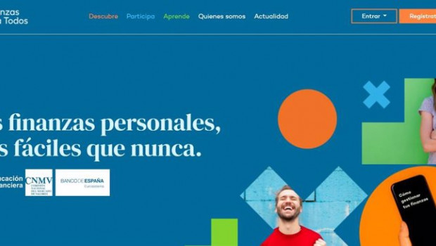 ep captura de pantalla de la web wwwfinanzasparatodoses del plan de educacion financiera promovido
