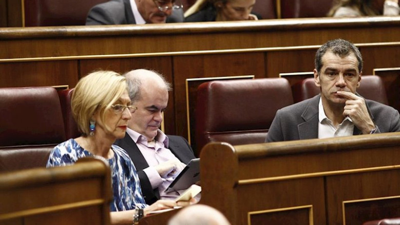 Diputados de Unión, Progreso y Democracia (UPyD) en el Congreso en 2014: Rosa Díez, Carlos Martínez Gorriarán y Toni Cantó | EUROPA PRESS - Archivo ep diputados de union progreso y democracia upyd en el congreso en 2014 rosa diez carlos martinez
