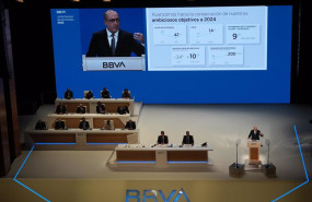 ep el consejero delegado de bbva onur gen interviene en la junta general de accionistas de bbva en