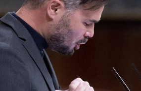 ep el portavoz parlamentario de erc gabriel rufian en el debate de presupuestos