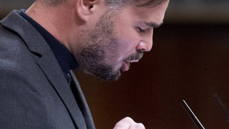 ep el portavoz parlamentario de erc gabriel rufian en el debate de presupuestos