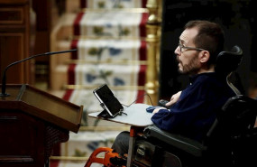 ep el portavoz parlamentario de unidas podemos pablo echenique durante el pleno celebrado el pasado