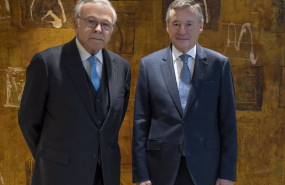 ep el presidente de criteria caixa y la fundacion la caixa isidro faine i junto al consejero
