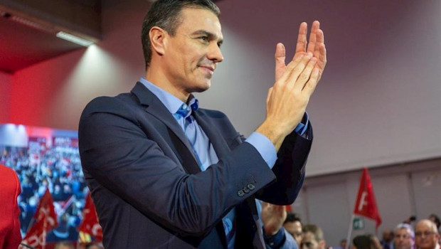 ep el presidente del gobierno y lider del psoe pedro sanchez en un acto del psc de precampana
