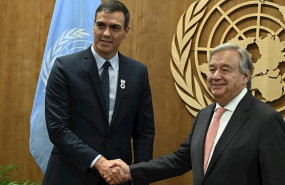 ep i-d el presidente del gobierno en funciones pedro sanchez es recibido por el secretario general