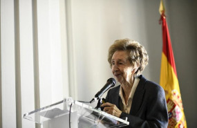 ep la bioquimica margarita salas durante su intervencion en el acto de homenaje en el instituto