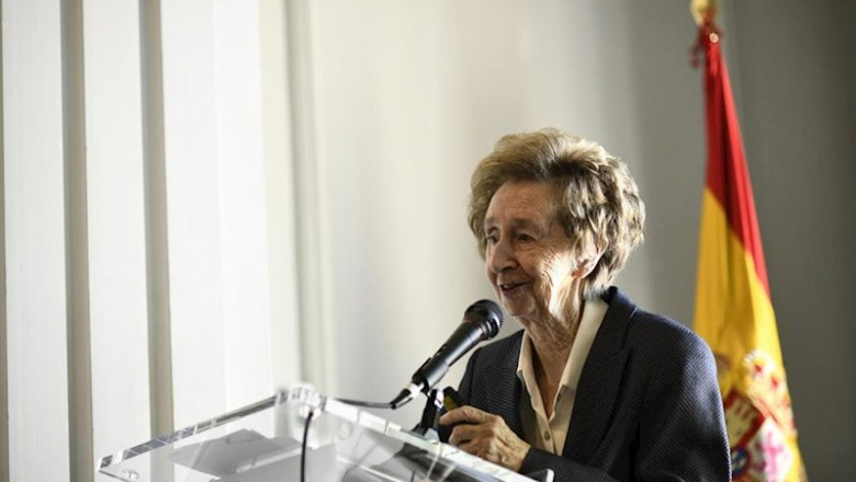 La bioquímica Margarita Salas, durante su intervención en el acto de homenaje en el Instituto Nacional de Investigación y Tecnología Agraria (INIA). | Oscar Cañas - Europa Press - Archivo ep la bioquimica margarita salas durante su intervencion en el acto de homenaje en el instituto
