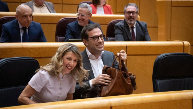 ep la ministra de trabajo y economia social yolanda diaz y el vicepresidente primero y ministro de