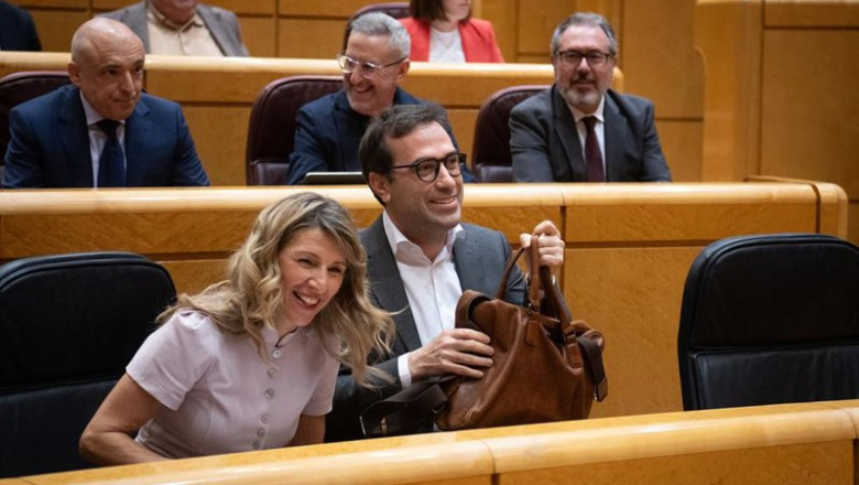 ep la ministra de trabajo y economia social yolanda diaz y el vicepresidente primero y ministro de
