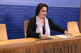 ep la portavoz adjunta de adelante andalucia en el parlamento andaluz angela aguilera en rueda de