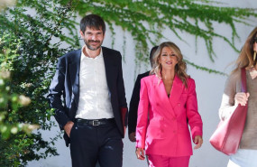 ep la vicepresidenta segunda y ministra de trabajo y economia social yolanda diaz d junto al