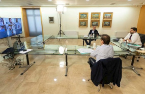 ep lopez miras villegas y celdran en la reunion con los alcaldes