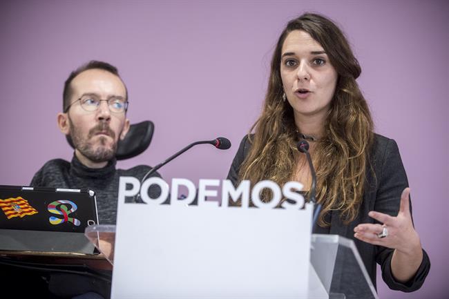 Noelia Vera y Pablo Echenique, portavoces de la Ejecutiva de Podemos | DANI GAGO/PODEMOS ep noelia verapablo echenique portavocesla ejecutivapodemos