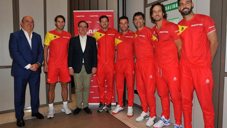 ep rafa nadal junto a miguel diaz presidente de la rfet antonio huertas presidente de mapfre y pablo ep rafa nadal junto a miguel diaz presidente de la rfet antonio huertas presidente de mapfre y pablo