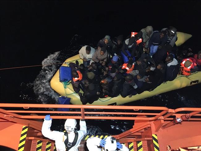 Rescate de patera | EUROPA PRESS/SALVAMENTO MARÍTIMO ep rescatepatera 20170226224802