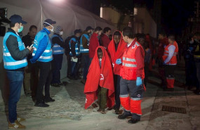 ep 26 october 2019 spain malaga migrants disembark a rescue boat at the port of malaga where the