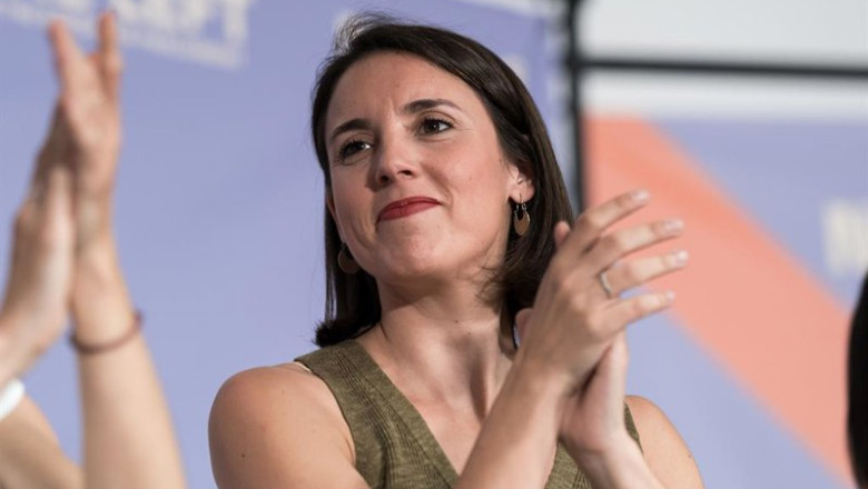 ep archivo   la eurodiputada de podemos irene montero durante el acto a la guerra que vayan ellos