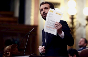 ep el lider del pp pablo casado durante su comparecencia en el pleno celebrado este miercoles en el
