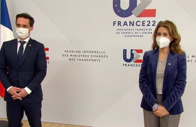 ep el ministro delegado de transporte de francia jean baptiste djebbari y la ministra de transportes