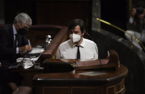 ep el portavoz de podemos rafa mayoral acude a intervenir en una sesion plenaria en el congreso