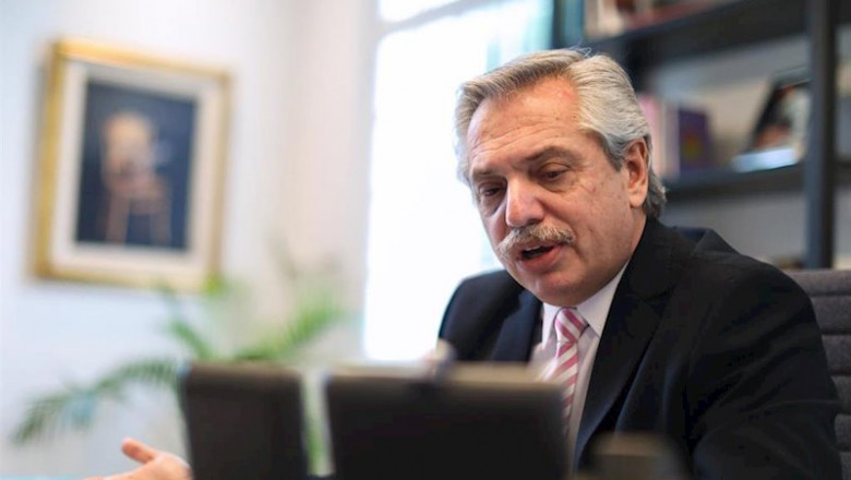 El presidente de Argentina, Alberto Fernández | ESTEBAN COLLAZO / PRESIDENCIA DE ARGENTINA ep el presidente de argentina alberto fernandez en una conversacion telefonica con su homologo
