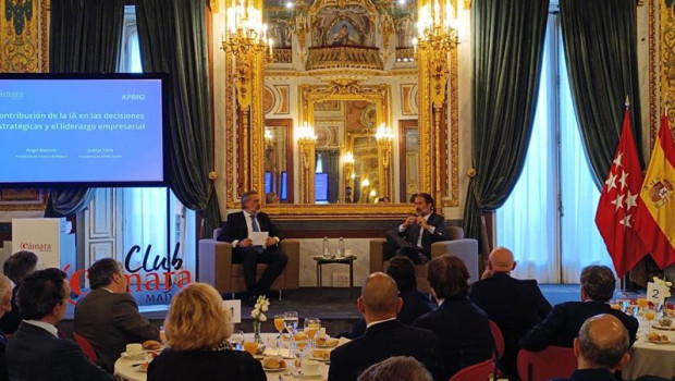 ep el presidente de la camara de comercio de madrid angel asensio y el presidente de kpmg en espana
