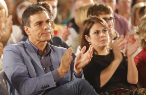 ep el presidente del gobierno en funciones pedro sanchez y la portavoz socialista en el congreso
