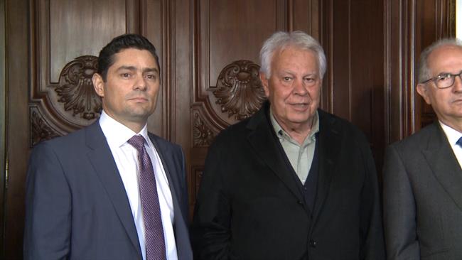Felipe González en rueda de prensa con opositores venezolanos | EUROPA PRESS ep felipe gonzalezruedaprensaopositores venezolanos