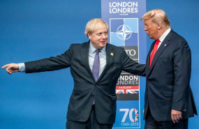 ep filed - 04 december 2019 england watford uk prime minister boris johnson l welcomes us president