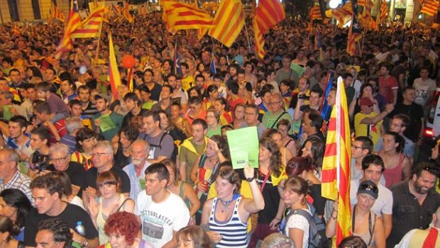 ep gran manifestacion independentistacentrobarcelonala diada 11 de