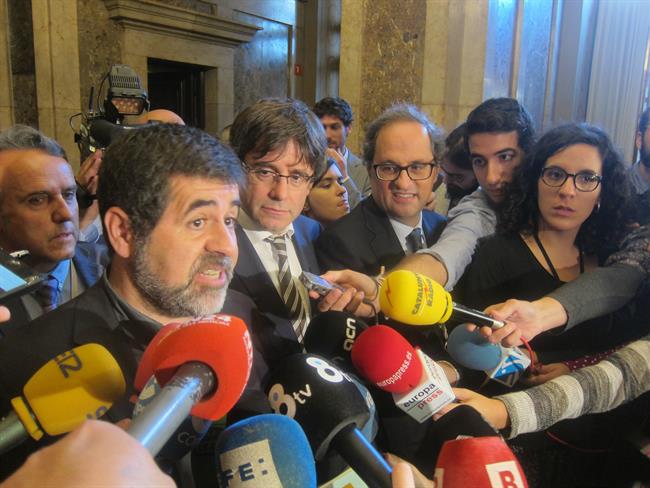 Jordi Sànchez (ANC) Carles Puigdemont (AMI) Quim Torra (Òmnium) | EUROPA PRESS - Archivo ep jordi snchez anc carles puigdemont ami quim torra mnium