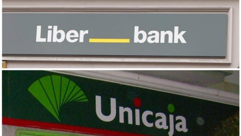 ep logos de unicaja y liberbank ep logos de unicaja y liberbank