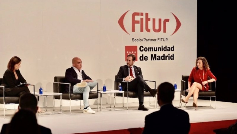 Ponentes del Foro de La Asociación de Transporte Aéreo Internacional (IATA, por sus siglas en inglés), dentro del marco de la Feria Internacional del Turismo (Fitur). | IATA ep ponentes del foro de la asociacion de transporte aereo internacional iata por sus siglas en