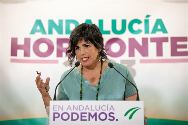 ep rueda de prensa de la coordinadora de podemos andalucia teresa rodriguez foto de archivo