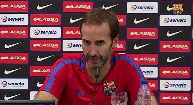Sito Alonso, entrenador del FC Barcelona Lassa en rueda de prensa | FCB ep sito alonso entrenadorfc barcelona lassaruedaprensa