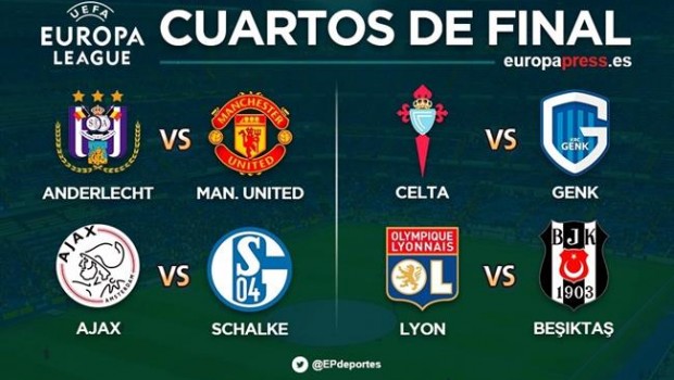 ep sorteo cuartos europa league celta