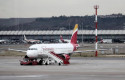 ep un avion de la compania iberia en el aeropuerto de madrid-barajas adolfo suarez en madrid a 21 de