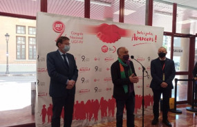 ep ximo puig pepe alvarez e ismael saez en el ix congreso de ugt pv