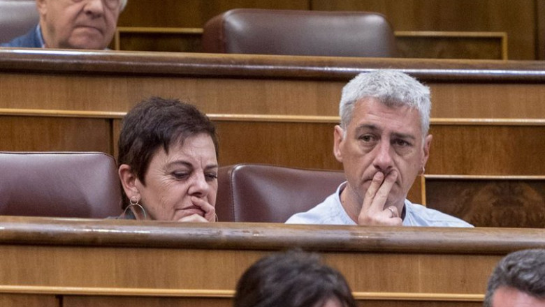 ep archivo la portavoz de eh bildu en el congreso mertxe aizpurua y el diputado de eh bildu oskar ep archivo la portavoz de eh bildu en el congreso mertxe aizpurua y el diputado de eh bildu oskar