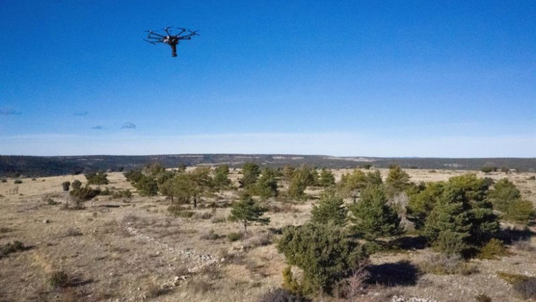 ep archivo   plantacion con drones de co2 revolution realizada por iberdrola