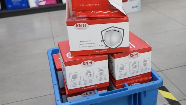 ep cajas que contienen parte de los siete millones de mascarillas ffp2 que se distribuiran de manera